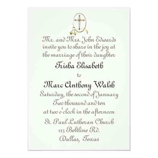 Religious Wedding Invitation | Zazzle