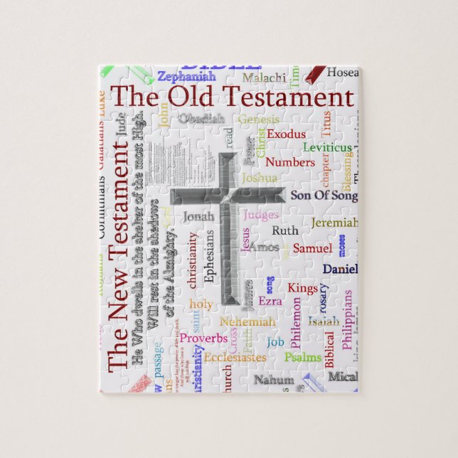 Religious white word cloud jigsaw puzzle (Vertical)