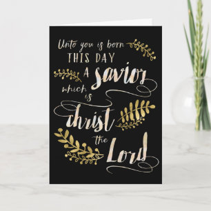 Religious Xmas - A Savior Which is Christ the Lord Holiday Card
