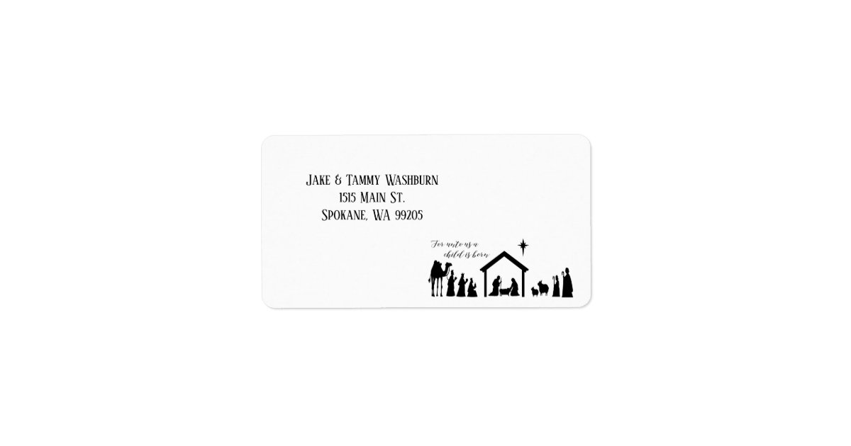 Religous Nativity Address Labels Zazzle