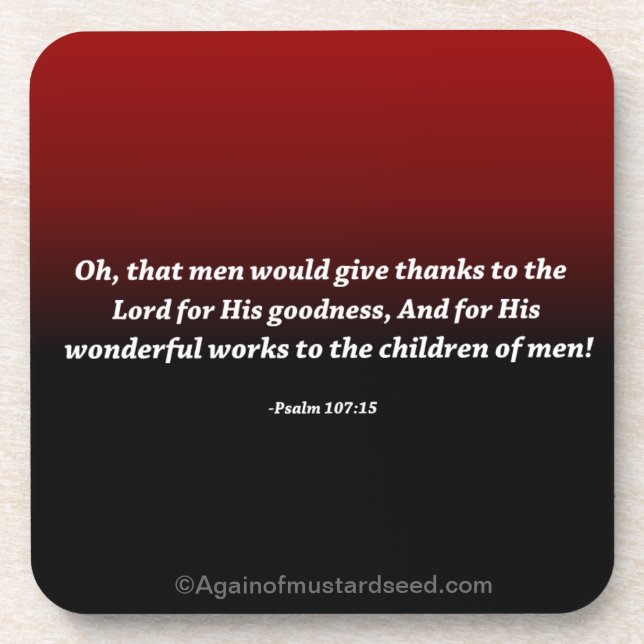 Religous Quotes Drink Coaster (Front)