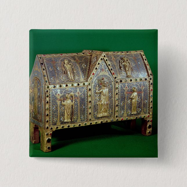 Reliquary chest of St. Calminius, Limoges Button (Front)