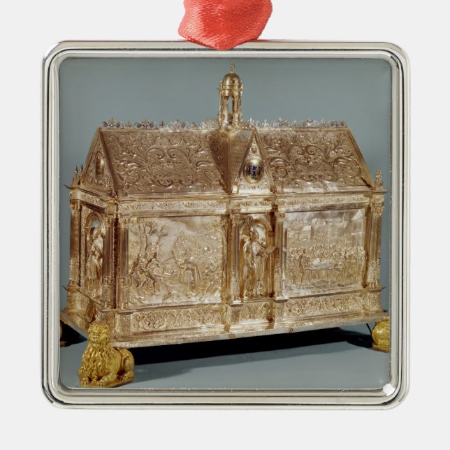 Reliquary chest of St. Macairius  of Ghent, 1616 Metal Ornament (Front)