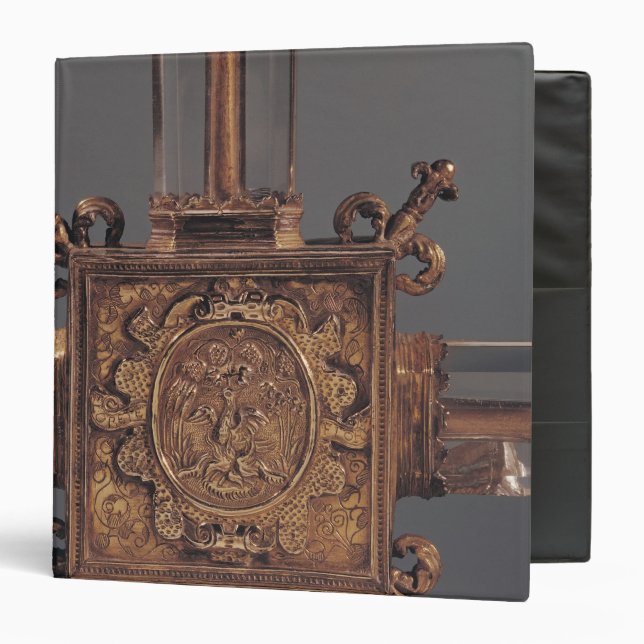 Reliquary cross, detail of a phoenix binder (Front/Inside)