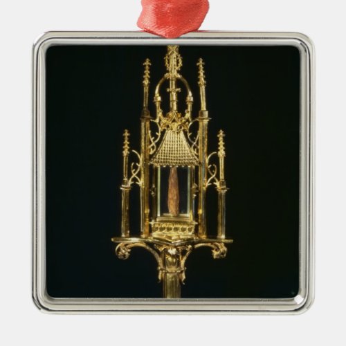 Reliquary Monstrance with piece of cross Metal Ornament