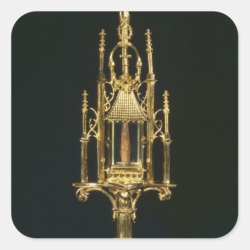 Reliquary Monstrance with piece of cross Square Sticker