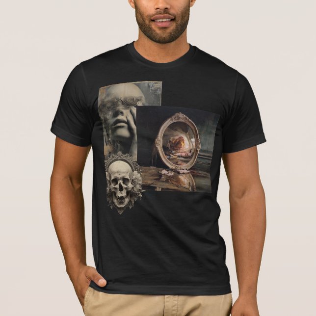 Reliquary of Echoes – Arcane Collage T-Shirt (Front)