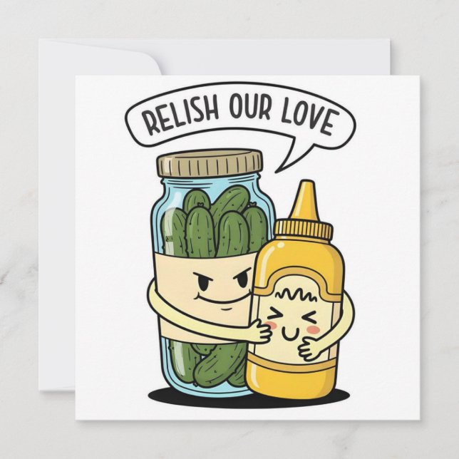 Relish Our Love Flat Holiday Card (Front)