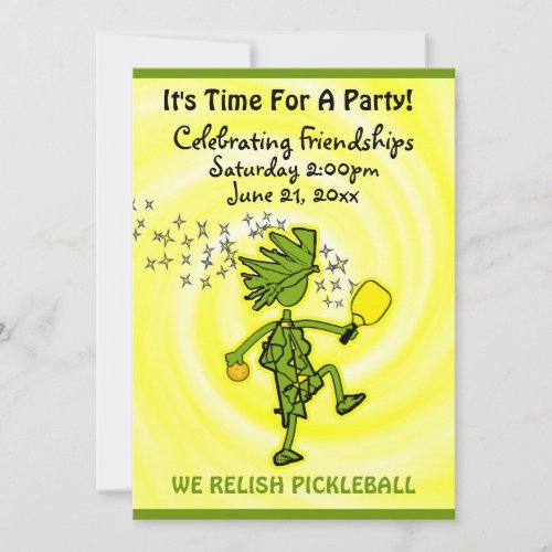 Relish Picklball Party Invitation