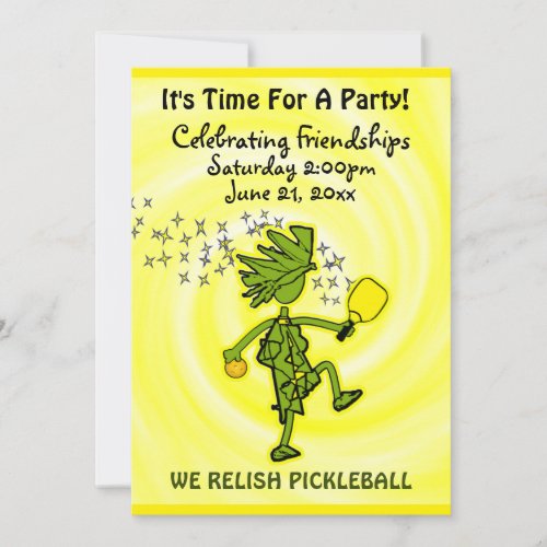 Relish Picklball Party Invitation