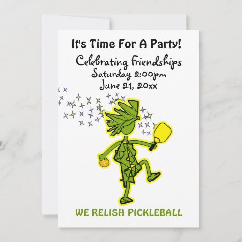 Relish Picklball Party Invitation
