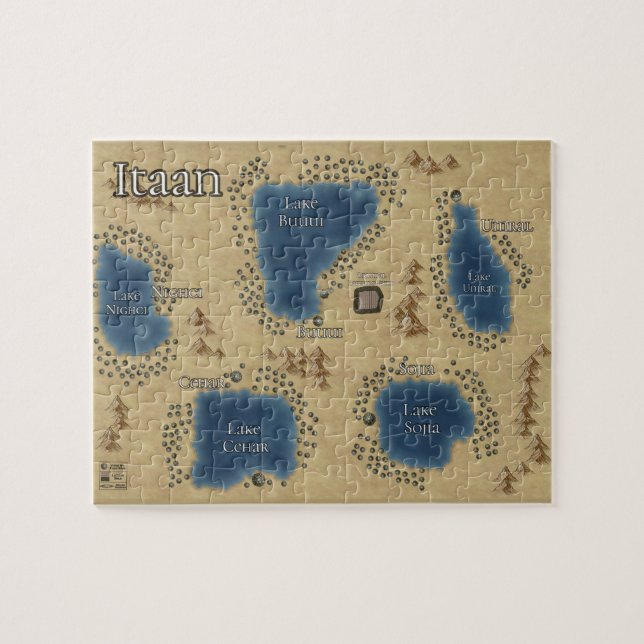 Relkili Sun Itaan Map Cover Art  Jigsaw Puzzle (Horizontal)