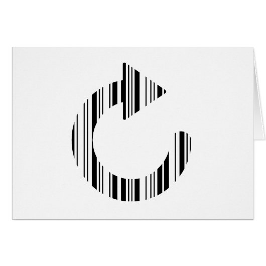 RELOAD ICON BAR CODE Computer Barcode Pattern Cards (Front Horizontal)