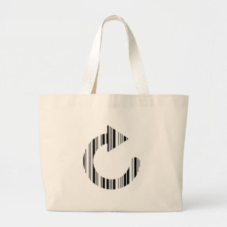 RELOAD ICON BAR CODE Computer Barcode Pattern Large Tote Bag
