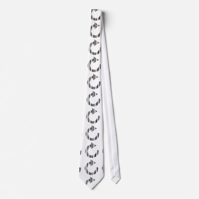 RELOAD ICON BAR CODE Computer Barcode Pattern Neck Tie (Front)
