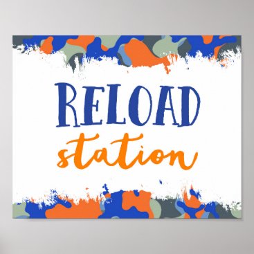 Reload Station Sign | Dart Gun Party