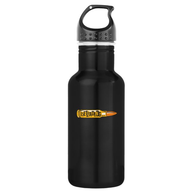Reloading Ammo Design for Gun Lovers Stainless Steel Water Bottle (Front)