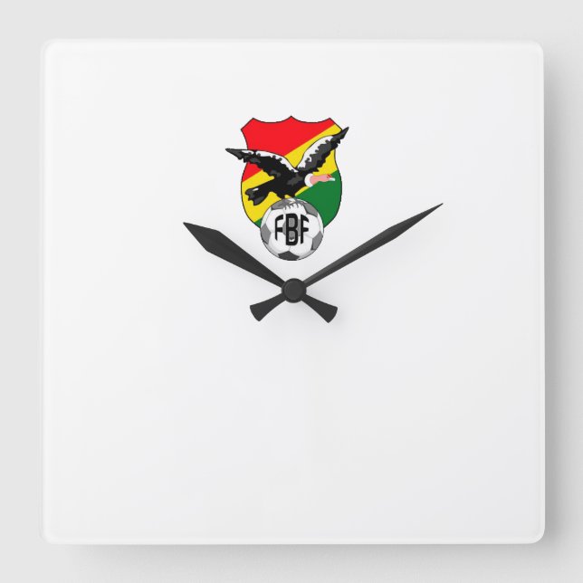 Reloj Bolivia Square Wall Clock (Front)