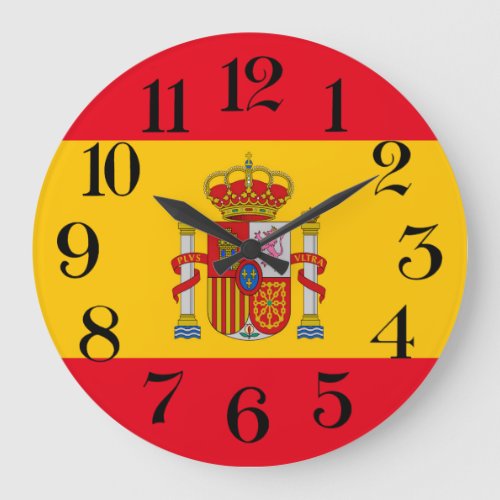 reloj de pared bandera de Espaa Large Clock