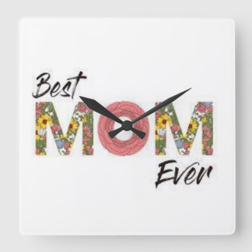 Reloj de pared best mom square wall clock
