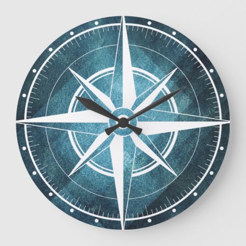 Reloj de pared brjula azulada large clock
