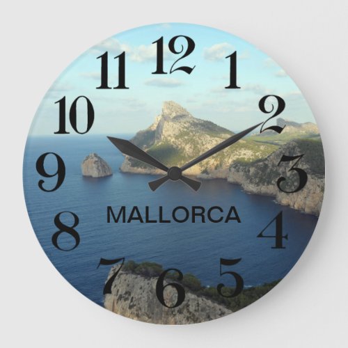 reloj de pared Cabo de Formentor en Mallorca Large Clock