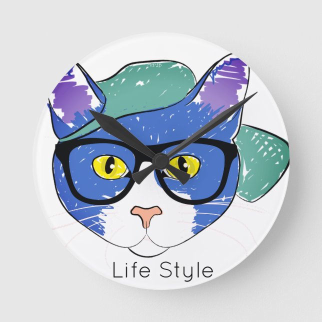 Reloj de pared Cats Round Clock (Front)
