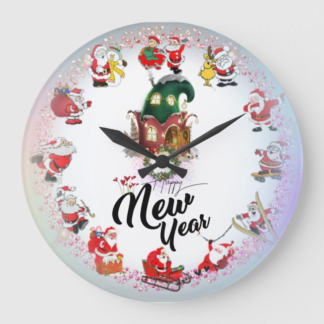 Reloj de pared en multicolor large clock (Front)