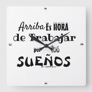 Reloj de pared motivacional  square wall clock