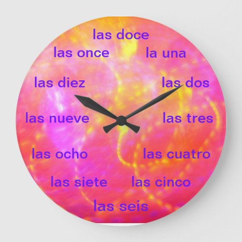 Reloj de pared _ multicolor large clock