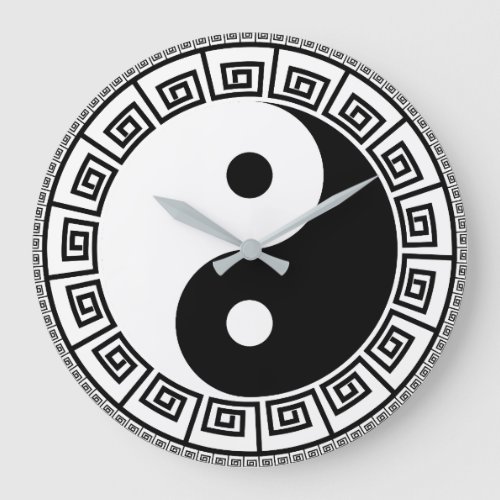 Reloj de pared redondo yin yang arte large clock