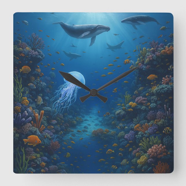 Reloj de pared square wall clock (Front)