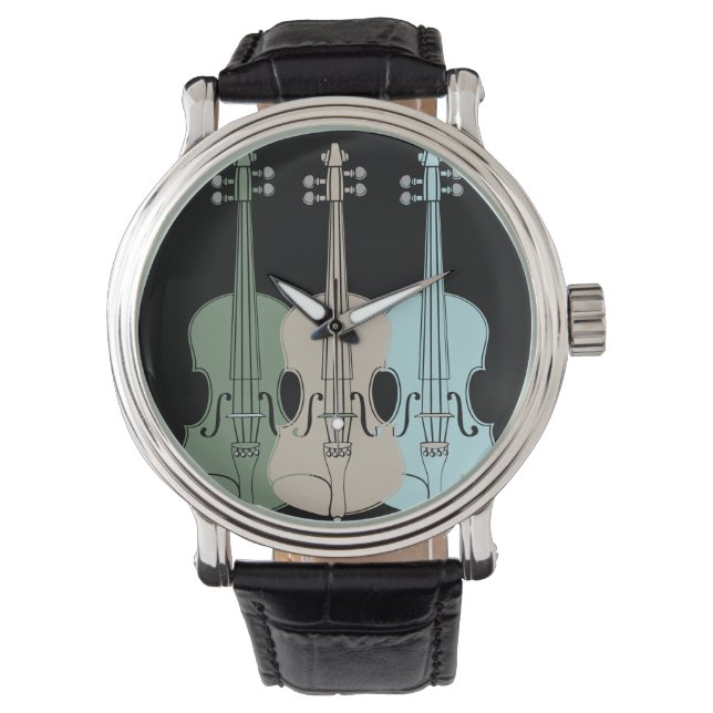 Reloj Instrumentos músicos violín viola  Watch (Front)