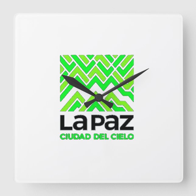Reloj La Paz ciudad del cielo Square Wall Clock (Front)