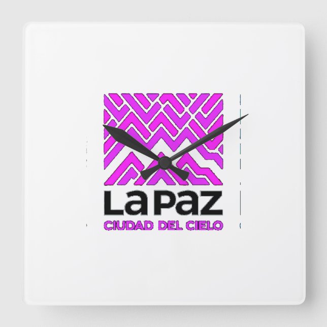 Reloj La Paz ciudad del cielo Square Wall Clock (Front)
