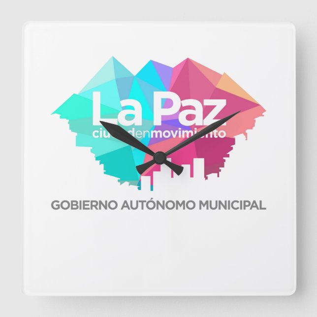 Reloj La Paz Square Wall Clock (Front)