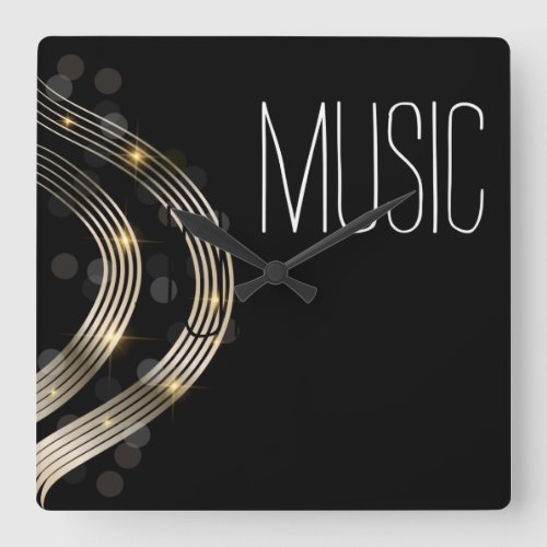 reloj musical square wall clock