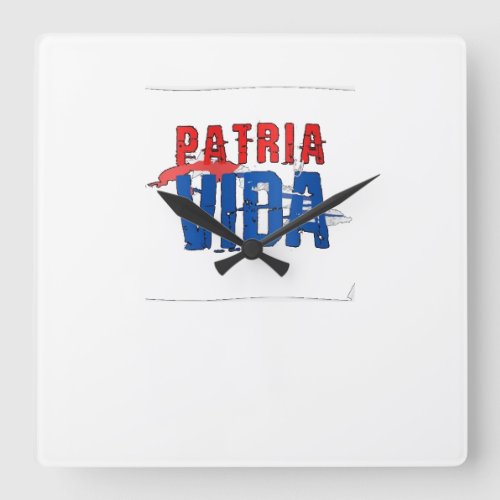 Reloj Patria y vida Square Wall Clock