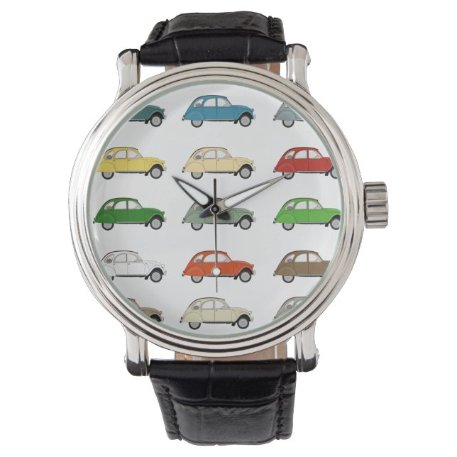 Reloj Redondo Grande Babero Bolso De Tela Camiseta Watch (Front)