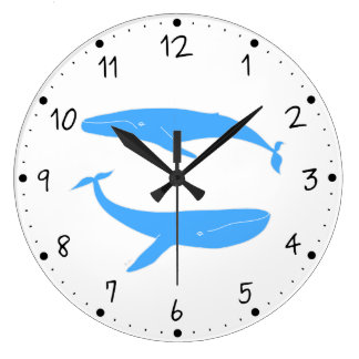 Reloj Redondo Grande Saving Earth and Whales. Large Clock