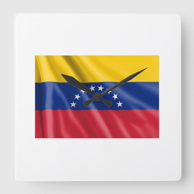 Reloj Venezuela Square Wall Clock (Front)