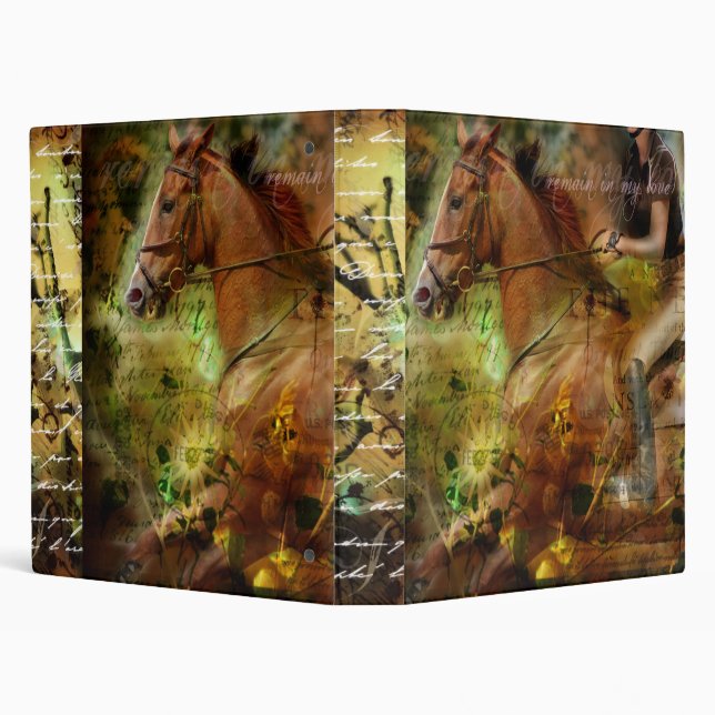 Remain in My Love (Horse Binder) 3 Ring Binder (Background)