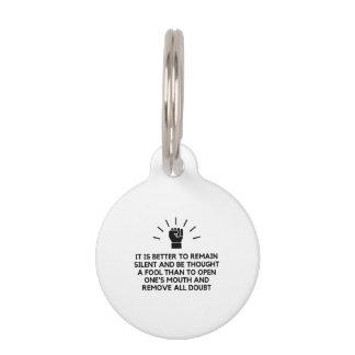 Remain silent pet ID tag