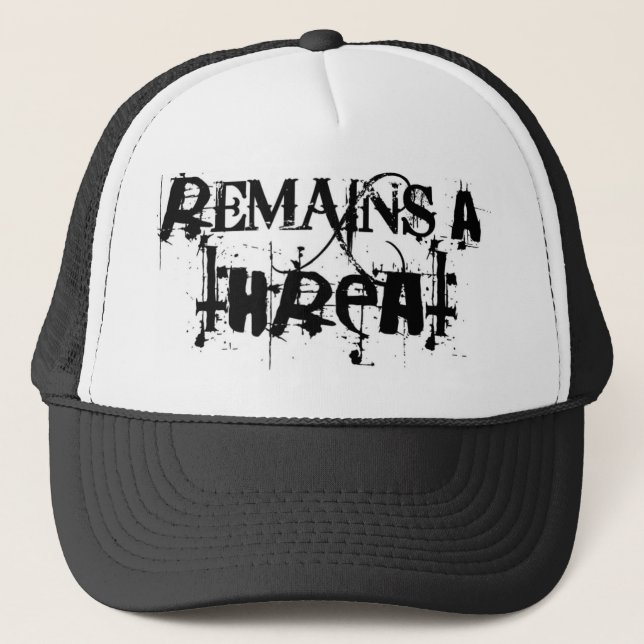 Remains_a_threat_logo-hat Trucker Hat (Front)