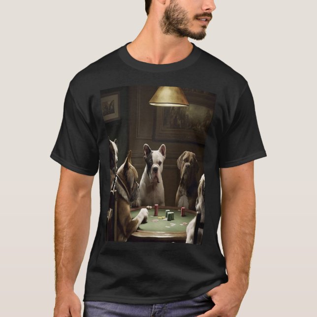 Remake of the classic Dogs Playing Poker T-Shirt (Front)
