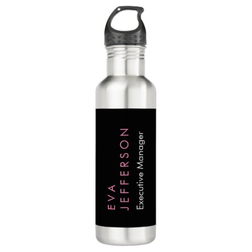 Remarkable elegant unique modern black plain stainless steel water bottle
