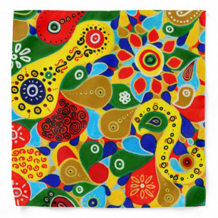 Remarkable Forms and Shapes Original Abstract Art Bandana