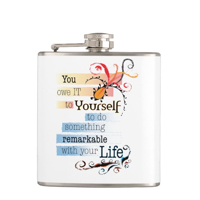 Remarkable Life Flask (Front)