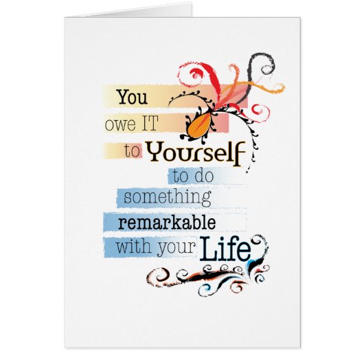 Remarkable LIFE Inspirational Illustrated quote (Front)