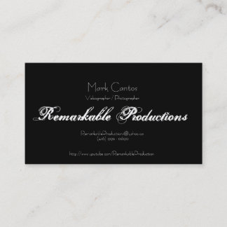 Remarkable Productions Business Card